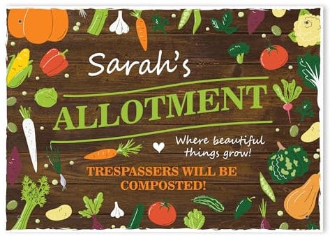 Red Ocean Personalised ALLOTMENT SIGN For Garden Shed Summerhouse Gift For Men Women Sign For Allotment Garden Sign Home Decor Shed Signs And Plaques Gardener Gifts