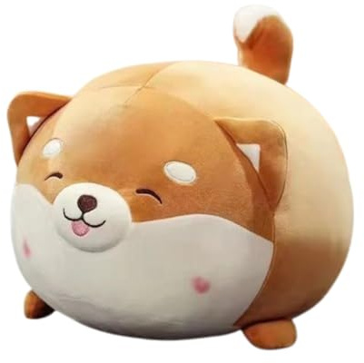 champracer Shiba Inu Hund Plüschkissen Niedlicher Corgi, Weicher Plüsch, Niedliches Plüschtier Plüschkissen Plüschtier Geschenk (Gelbe Mimi-Augen Shiba Inu, 50 cm)