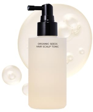 Whamisa Organic Seeds Hair Scalp Tonic – Fermentierte postbiotische Formel für erfrischte, gekühlte Kopfhaut, pflegt, fördert Haarwachstum, lindert Trockenheit (165 ml)