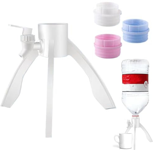 Soporte de agua en barril, soporte para botella de agua,Soporte portátil para dispensador de agua embotellada invertida | Trípode de soporte para botella de agua con espita, equipo de acampada para