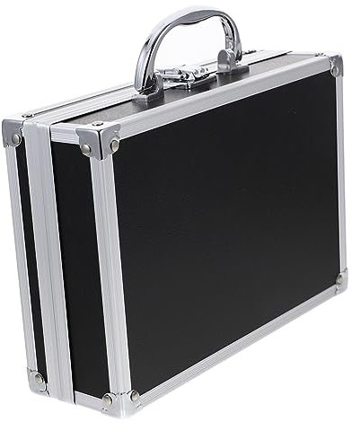 DRESSOOS Aluminium Werkzeugkoffer Multifunktional Robust Großer Stauraum Tragbar Mit Verstärktem Griff Für Büro Reise Aufbewahrung Kleiner Geräte Zubehör