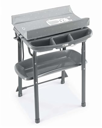 Wickelbad Aqua Spa Hase Col. 265 | Ergonomische Babywanne mit Wickeltisch (0-11 kg). 2 Sitzzonen, Abfluss & Sicherheitsstandard EN12221. Made in Italy.