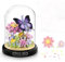 TOY PLAYER Lila Schmetterling Blumen Micro Mini Baustein Set, Blumen Insekten klemmbausteine Bausteine mit Staubdichte Kuppel Und Sockel,Geschenk für Mädchen ab 6 Jahren (582 PCS)