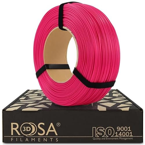 ROSA 3D PLA Starter Filament 1.75 mm für 3D Drucker | Druckmaterialien Leicht Glänzend Bioabbaubar PLA 3D Drucker Filament | 3D Printing Materials | Litophan Magenta Refill 1 kg