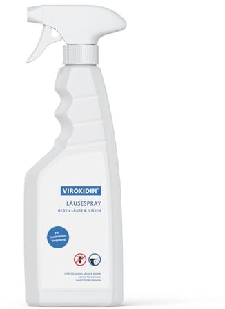 Viroxidin Läuse Abwehrspray für Textilien & Umgebung 500ml - Läusespray mit sofortigem Langzeitschutz gegen Läuse & Nissen - Ohne Permethrin - Sanfte hochwirksame Formel