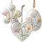 Logbuch-Verlag Osterdekoration Set 3 Osteranhänger Ei Herz Blume weiß bunt Osterschmuck zum Aufhängen 7,5 cm