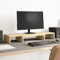 Gecheer Monitorständer Schreibtischaufsatz Monitorerhöhung Bildschirm PC Regal Aufsatz Bildschirmerhöhung, Verstellbar Sonoma-Eiche 80x24x10,5 cm