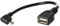 vhbw Adattatore OTG Compatibile con Samsung Galaxy S5 Mini, SM-G800 dispositivi Portatili - Cavo da Micro-USB a USB (Femmina) a 90° Nero