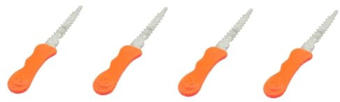 STOBOK 4 Stck. Kürbisschnitzmesser Werkzeug Basteln Party pumpkin carving set schnitzset für kürbisse küchenutensilien Kürbisschnitzen Skulptionsinstrument Rostfreier Stahl Orange