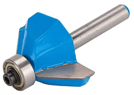 Router Bit 45 Grad 1/4in Round Shank Schandwerkzeug mit Oberlager für Holzbearbeitung (1/4*5/8)