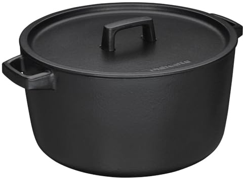 Fiskars Folken Gusseisen-Kasserolle mit Deckel, 6 l, Emailliert | Kochtopf für alle Herdarten, 1075697