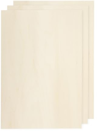 sourcing map 3pcs Basswood Sheet 297 x 210 x 3mm Unfinished Wood Boards Plywood for Crafts Laser Cutting with Smooth Surfaces