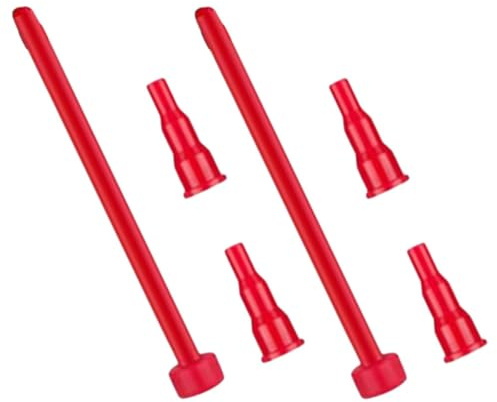 COHEALI Adaptateur Bouteille de Gaz Rouge en Plastique Abs, Kit 2 Sets pour Recharge Cartouches Gaz, Compatible Usage Extérieur et Domestique, Bec Verseur Pratique