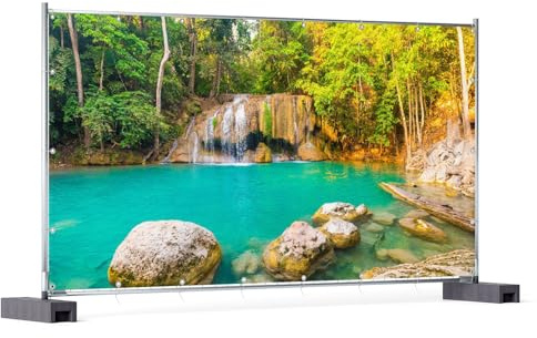 Wallario XXL Outdoor-Poster für Garten oder Balkon Paradiesischer Wasserfall, Motivbanner Größe: ca. 340 x 173 cm, Outdoor-Bild