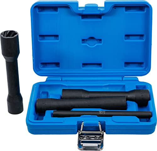 BGS 5264 | Twist Socket Set (Spiral Profile) / Screw Extractor, deep | 12.5 mm (1/2) Drive | 17 - 21 mm | 4 pcs.