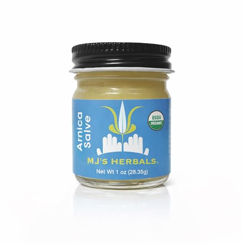 MJ's Herbals – Herbal Skin Care Ointment & Organic Moisturizing Balm for Everyday Skin Use, Versatile Skin Nourishment & Everyday Care - Arnica Salve 1 oz