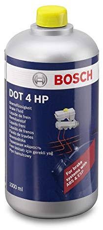 Bosch Bremsflüssigkeit DOT 4 HP, 1 L - für alle modernen Fahrzeuge mit ABS- und ESP-Bremssystemen