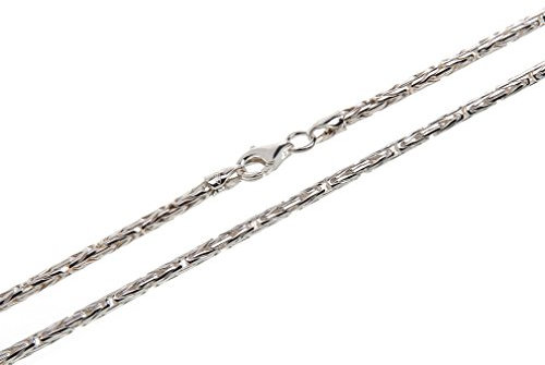 Silberketten Store DEIN SCHMUCK ONLINE SHOP Königskette rund | Durchmesser 2,3mm | aus echt 925 Silber | nickelfrei und hochglanzpoliert | Karabinerverschluß