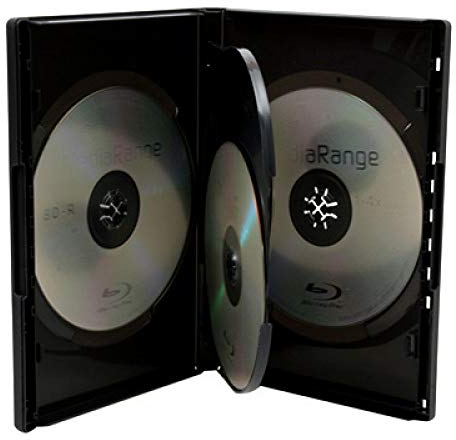 MediaRange BOX17 Pack de 50 Etuis DVD capacité 4 pièces 14 mm Noir