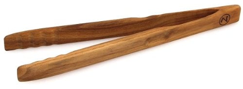 Zetzsche Grillzange - Küchenzange 30 cm lang aus Nuss Holz, Made in Germany