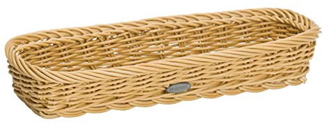Westmark Besteck-Korb, geeignet für Hotel und Gastronomie, Rechteckig, ca. 28 x 11 x 5 cm, Synthetikfaser, Saleen-Edition, Hellbeige, 02016930101