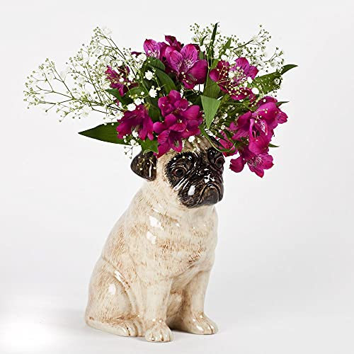 Quail Ceramics - Pug Flower Vase (Fawn) by Quail