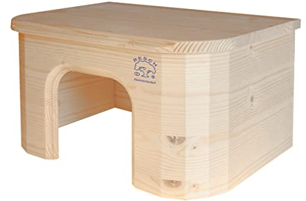 Resch Nr17 Meerschweinchen Bungalow Naturbelassenes Massivholz Fichte/Abgerundetes Design/mit extra großem Eingang