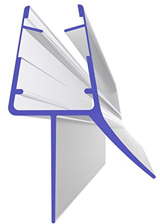 IQ-Handel Duschdichtung 120cm 1200mm für 5mm bis 8mm Glasstärke, Beidseitig & Einseitig öffnende Türen, UV-Beständig, Extrasoft, Lila