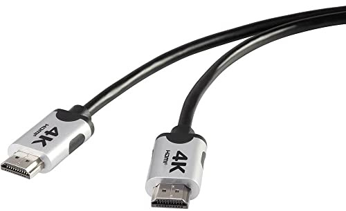 Speaka Professional HDMI Anschlusskabel HDMI-A Stecker 2.00 m Schwarz SP-6344136 4K UHD, Audio Return Channel, vergolde