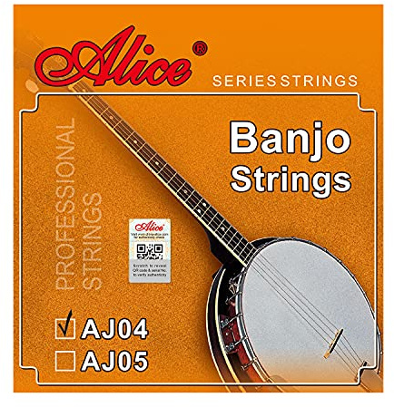 Banjo Strings 4 String, Alice 3 Sets Banjo String 09-30 Well Balanced Tone with Silver-Plated Copper Alloy Wound Strings