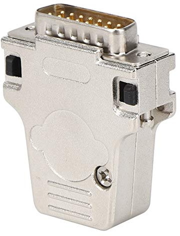 Garosa D-SUB-Steckverbinder Metallgehäuse 15-polig – Serielle Schnittstelle Adapter für Kabelanschluss – 15-poliger serieller Steckverbinder mit männlichem Pol