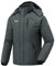 donhobo Herren Skijacke Atmungsaktiv Warm Gefüttert Winterjacke mit Abnehmbarer Kapuze Snowboardjacke Wasserdicht Outdoorjacke Dunkelgrau 2XL