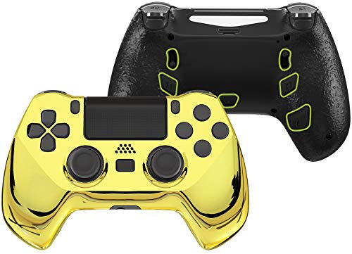 eXtremeRate Decade Torneo Aggiornamento Kit per ps4 Controller CUH-ZCT2 Scheda&Cover&Tasti Posteriori&Trigger Stop per ps4 Joystick JDM-040/050/055(Non Controller)-Oro Cromo