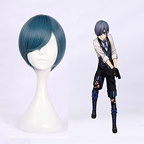 Anime Black Butler Cosplay Perücken Ciel Phantomhive Cosplay Perücke Hitzebeständige Synthetische Perücke Haare Halloween Party Kuroshitsuji Perücke