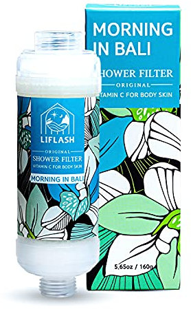 LIFLASH Premium Shower Head Vitamin C Filters – Filtered Water for Healthier Softer Skin and Hair, Easy Installation & Replacement, Aromatherapy Effect, Remove Chlorine & Impurities (Morning in Bali)