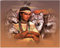 HHHU Puzzles 1000 Teile Für Erwachsene Kinder， Indian Woman Wolf Puzzles Erwachsene Kinderspiele Lernspielzeug Holzpuzzle (75 × 50 cm)