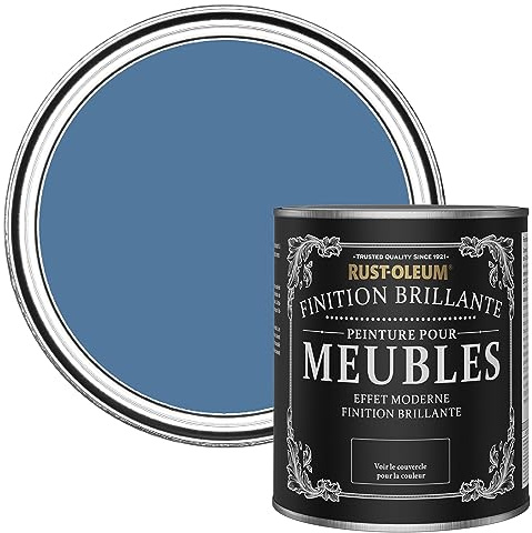 Rust-Oleum Blue Furniture & Skirting Board Paint in Gloss Finish - Blue Silk 750ml