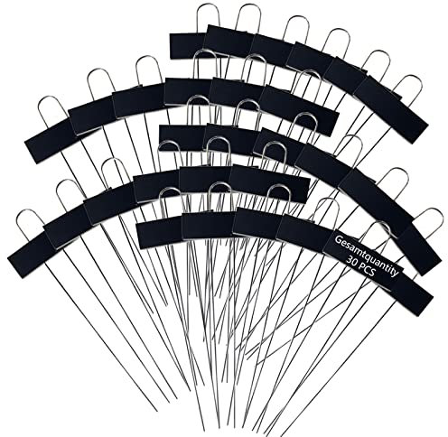 Metall Pflanzenschilder, Höhe 27.5cm Beschriftungsfeld 9x3cm, Wetterfeste Pflanzenstecker zum Beschriften für Garten, Hochbeet, Gewächshaus, Blumenbeet, Pflanzgefäße (30)
