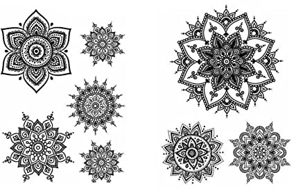 Mandala Tattoos Fake Tattoos 2 Bögen Set BT85 86