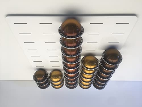 RITTERLINE Dis50CapVertoFente - Dispenser per 50 capsule Vertuo Nespresso e Dolce Gusto (bianco)