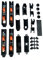 Kit Accessori Per Ante Porte Infissi Scorrevoli Con Carrelli Registrabili a 2 Ruote Maggiorate per serie export 60s