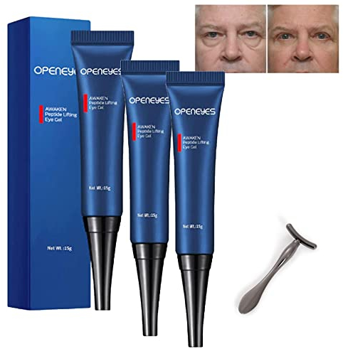 Chagoo OPENEYES Awaken Peptide Lifting Eye Gel, Nordizoe Openeyes, Nordizoe Augencreme, Openeyes Peptide Eye Gel, Anti-Aging-Augenserum für Männer und Frauen (3pcs)