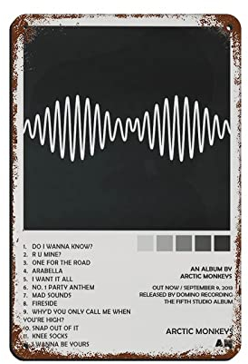 Monkeys AM Album Poster Arctic Music Cover Blechschild Vintage Metall Pub Club Cafe Bar Zuhause Wandkunst Dekoration Poster Retro 20 x 30 cm