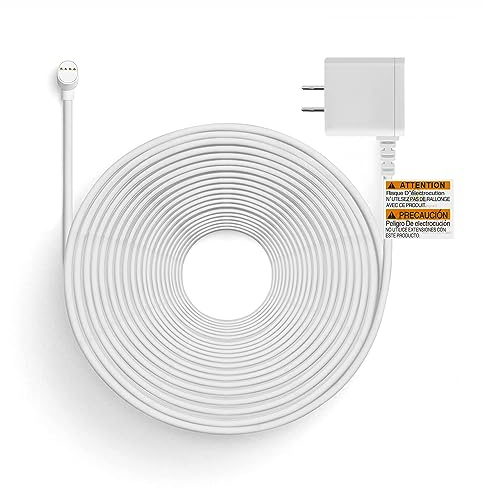 Ladekabel, kompatibel mit Google Nest Cam (Akku), verlängertes Ladekabel, 10 m, verbesserte Version