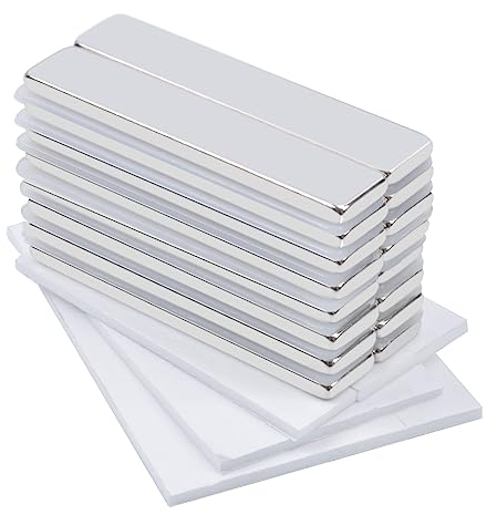 OCEUMAOA Neodym Magnet Stark Rechteckige 50x10x3mm Magnete Groß Stark 16 Stück Selbstklebend Magnete Klebemagnete für Magnettafel Küchenschrank Craft Magneten