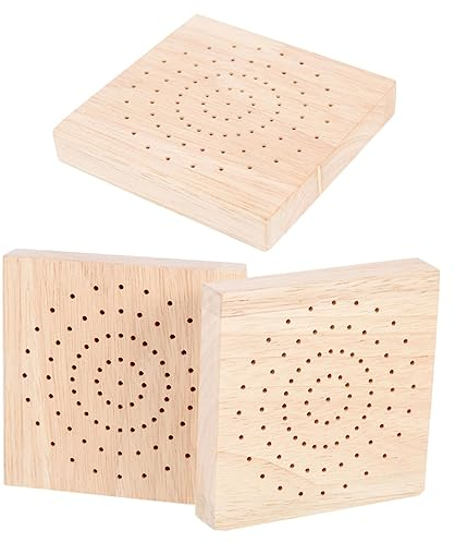 HEMOTON 3 Pièces Présentoir De Sucette Supports De Gâteau De Mariage Support en Bois Accessoires De Mariage Porte-Bonbons Rustiques Porte-Brochettes De Nourriture Porte-Brochette Support