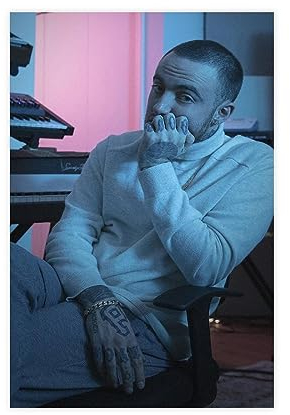 Mac Miller Poster, amerikanischer Rapper, Leinwand, Poster, Schlafzimmer, Dekoration, Sport, Landschaft, Büro, Raumdekoration, Geschenk, ungerahmt, 30 x 45 cm