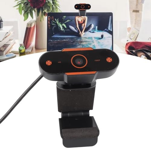 Bewinner Webcam 1080P con Microfono Integrato, PC Laptop Tablet Full HD Fotocamera Digitale Web USB per Conferenze di Registrazione Video in Streaming Live