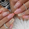 24 Pièces Faux Ongles Court Cercueil Français Ongles à Coller Glossy Dégradé Orange Acrylique Capsules Ongles Ballerine Artificiel Naturel Press on Nails pour Femmes et Filles DIY Manucure Salon
