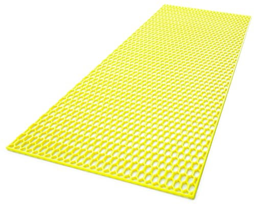 Rejilla grande Racing tuning, 40 x 120 cm, plástico ABS, nido de abeja en colores RAL (amarillo neón RAL 1026)